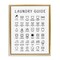 Stupell Industries Minimal Laundry Guide Chart Framed Floater Canvas Wall Art